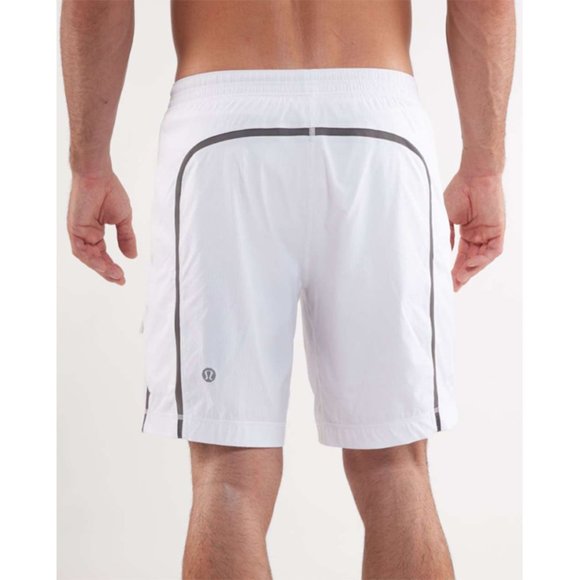 lululemon athletica Other - Lululemon Men's Run Response Short Hidden Drawstring Mesh Vent White Grey Medium